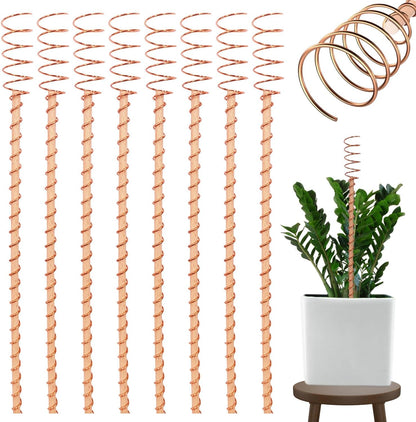 Electroculture Plant Stakes 8 Pack | Enhance Plant Growth with Natural Energy | Eco-Friendly, Copper Garden Stakes for Vibrant, Healthy Plants