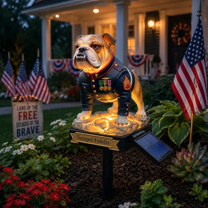 🇺🇸 Last Day Promo: 49% OFF 🎖️-USMC Devil Dog Semper Fidelis Solar Garden Light - ✈️Buy 2 Free Shipping Today!