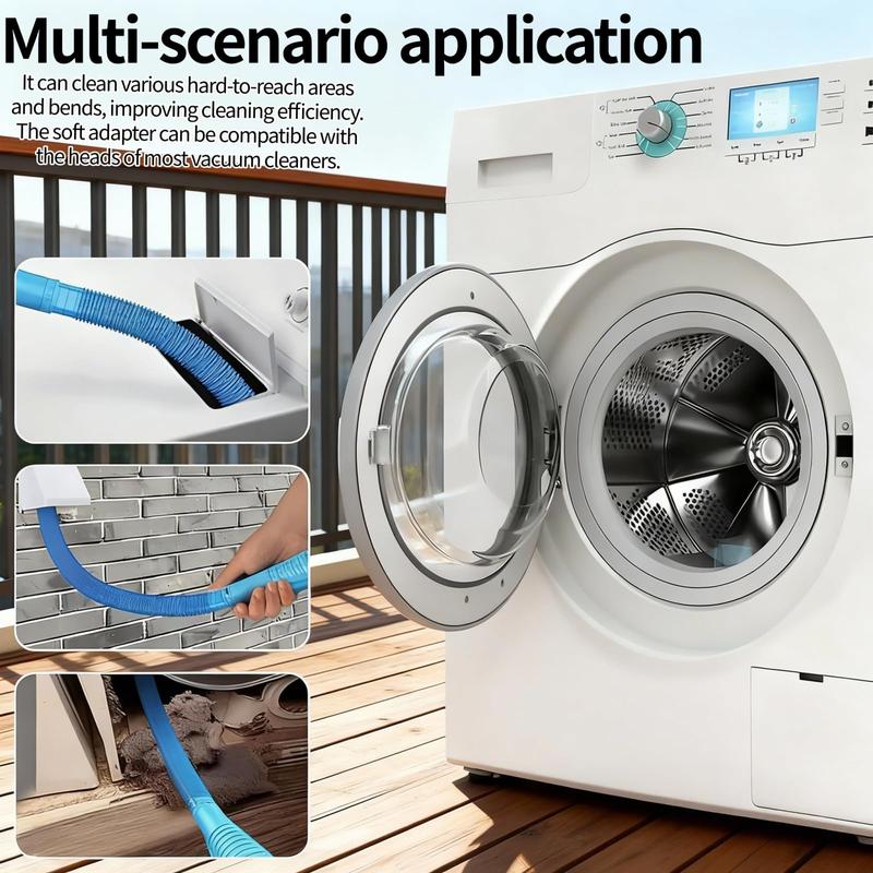 💥2 Pieces Dryer Vent Cleaner Kit Compatible with Most Vacuum Cleaner
