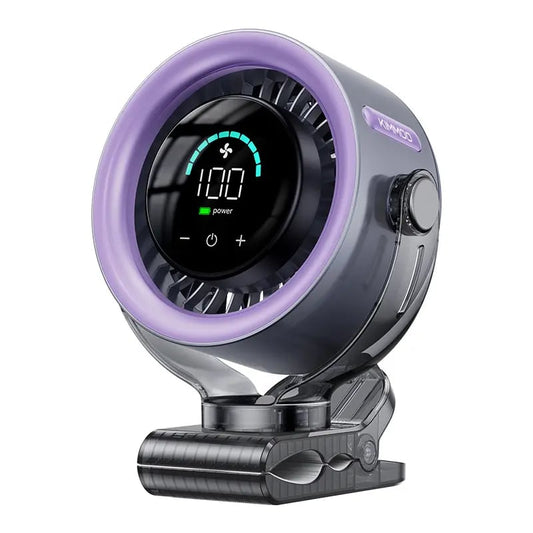 🌪️ Precision Cooling: 3000mAh Portable 360° Desk & Stroller Turbo Fan