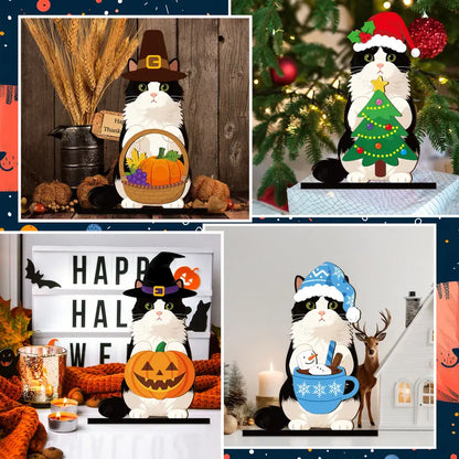 🎁 Unique Personalized Gift for Pet Lovers🐶 Interchangeable Seasonal Dog Decor