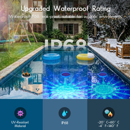 ☀️ Solar Floating Pool Lights | Remote Control 12+ Light Effects