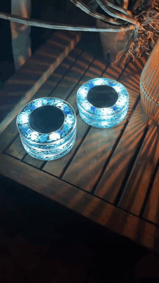 ✨Solar Outdoor Mosaic Disc Lights (4-Pack)