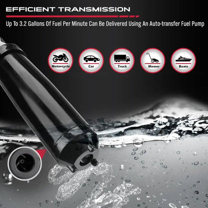 ⛽Automatic Transfer Pump Powered - Auto-Stop Sensor, 3.2 GPM Efficient Transmission
