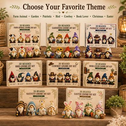 3D Beaded Gnome DIY Kit Collection