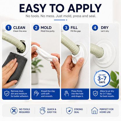 Four step sealant clay application