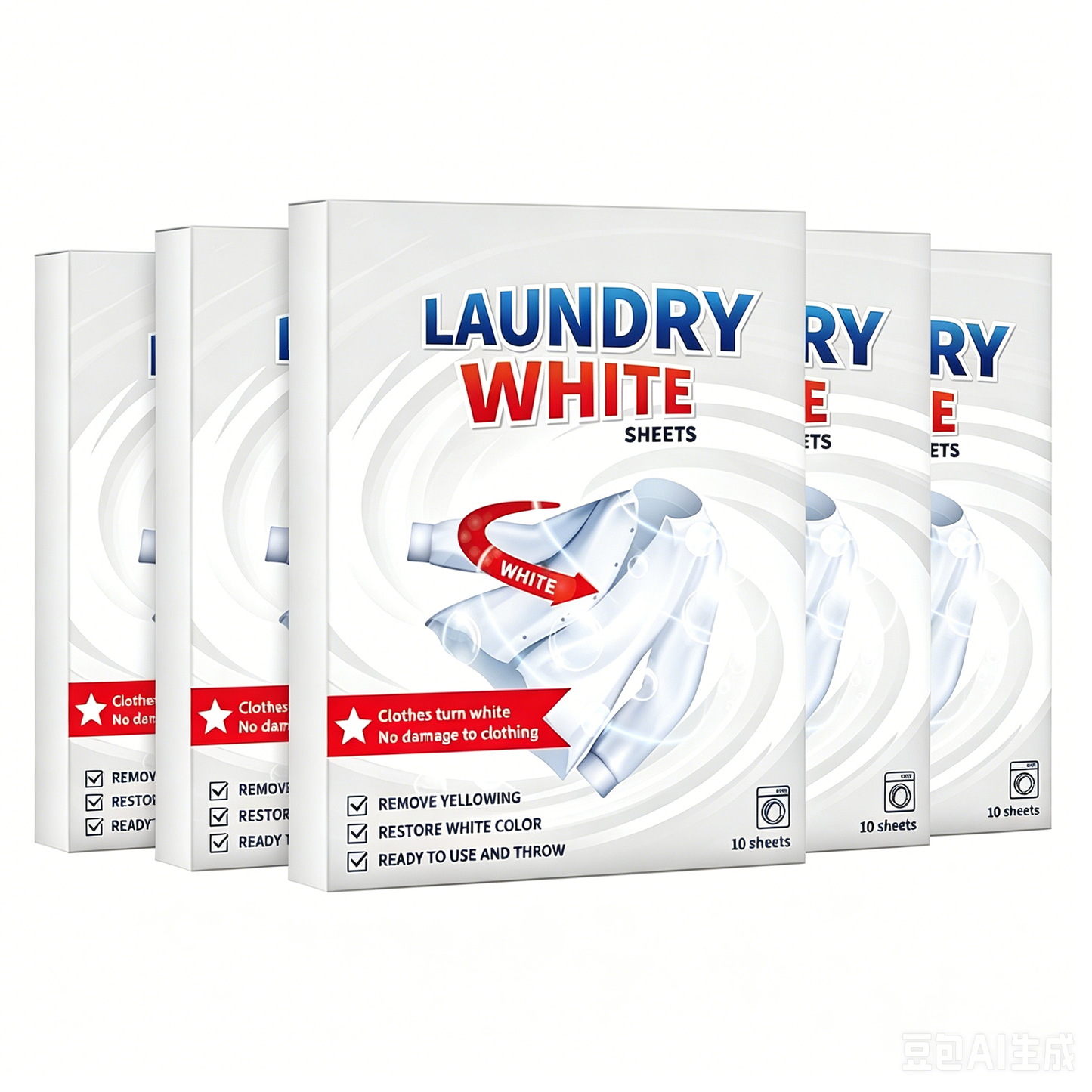 🤍 Laundry Whitening Sheets for White Clothes – Deep Stain & Yellowing Remover, Easy Toss-and-Wash Laundry Booster ✨