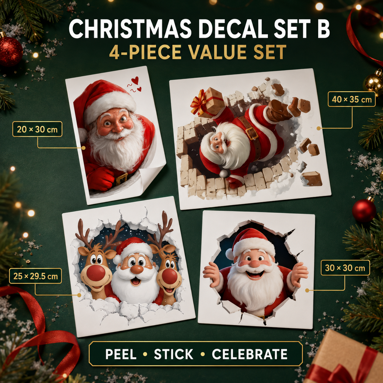 😍Santa Claus Wall Sticker