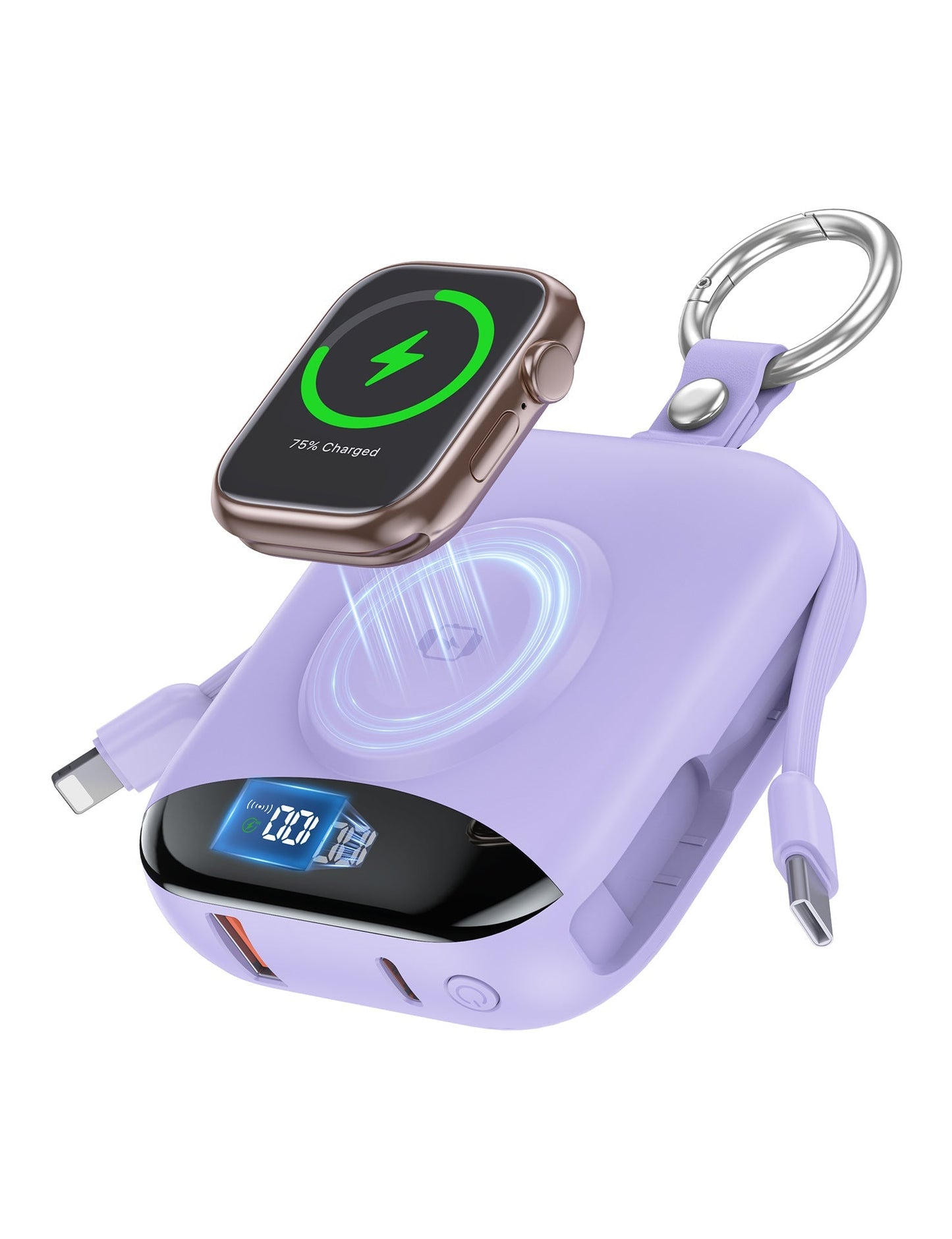 🔥 Hot sell 50% OFF-🔋 10,000mAh 3-in-1 Magnetic Power Bank with Built-In Cables