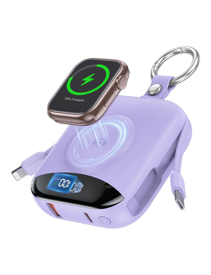 🔥 Hot sell 50% OFF-🔋 10,000mAh 3-in-1 Magnetic Power Bank with Built-In Cables