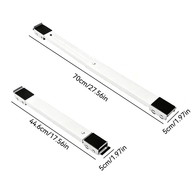 🛠️2-Pack Telescopic Appliance Dolly, Lockable Wheels, 4cm Low Profile, 44.6–70cm Fit