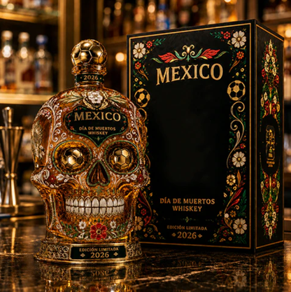 ⚽🇲🇽Mexico 2026 Día de Muertos Whiskey Bottle