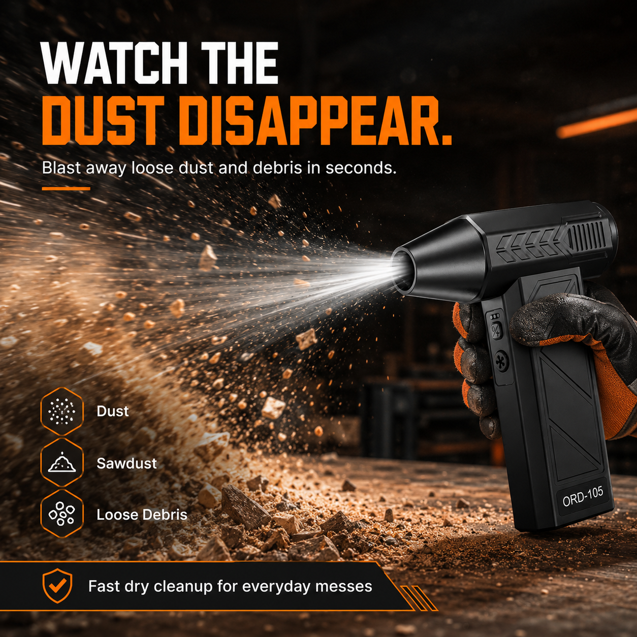 💨 Cordless Turbo Air Duster for Cars, Garages & Workspaces