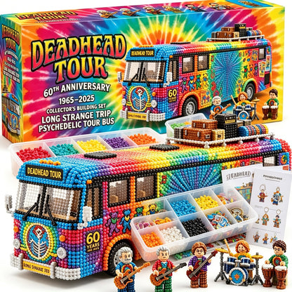 Deadhead Tour Psychedelic Rainbow Bus DIY Bead Kit | 60th Anniversary Collector Handmade Craft Set
