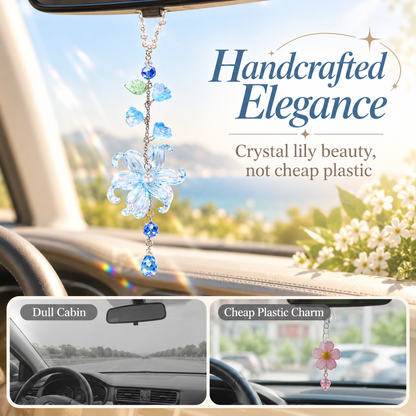 Aesthetic Acrylic Lily Car Rearview Mirror Pendant 🌸