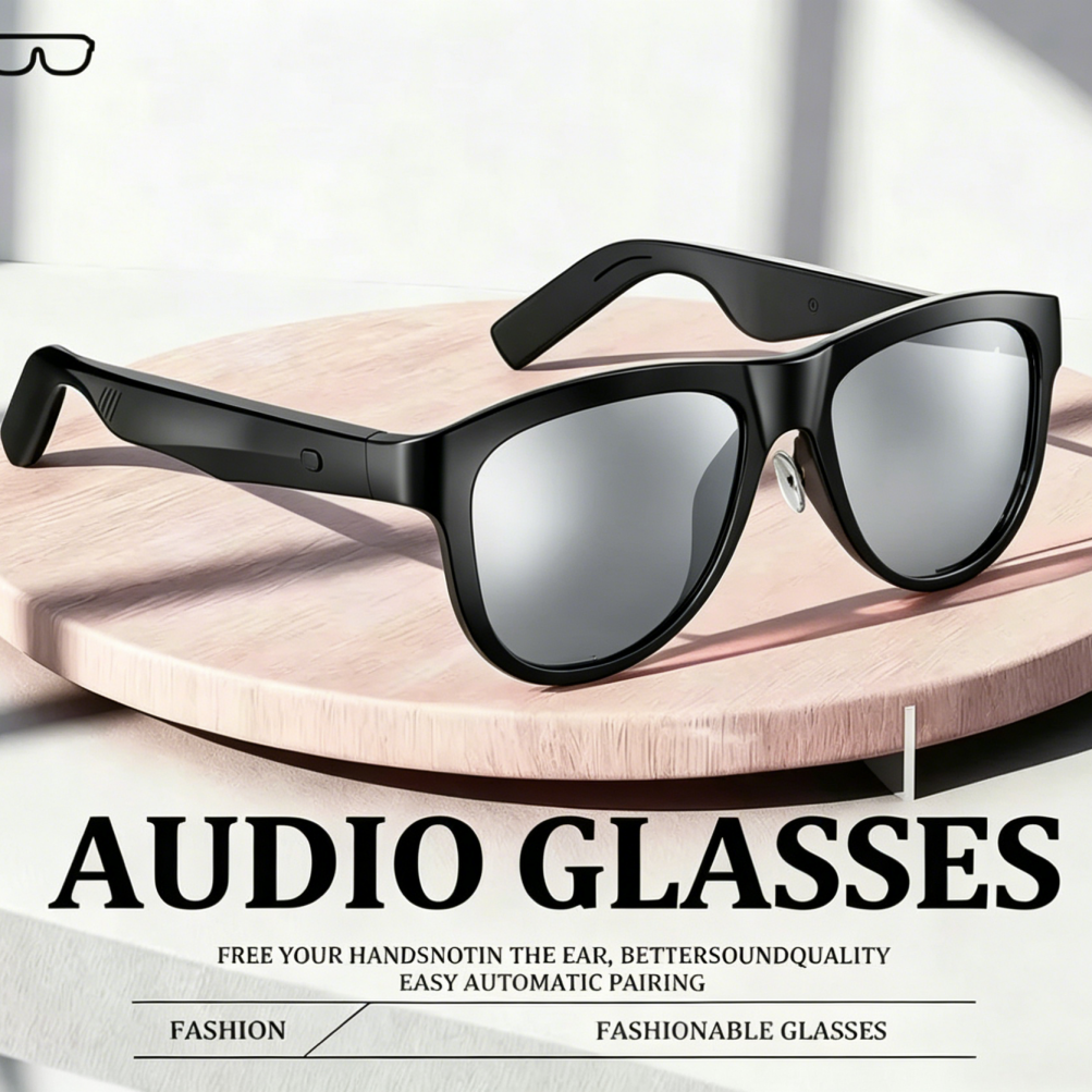 🕶️🎵Smart Bluetooth 5.4 Sunglasses with Open-Ear Audio Blue Light Blocking UV Protection Waterproof