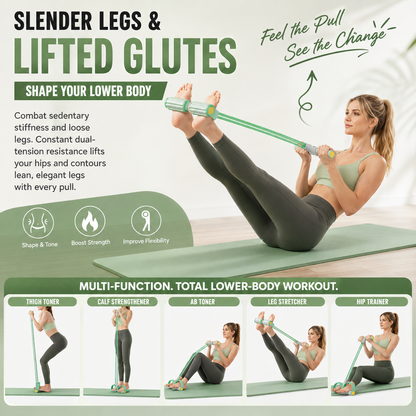 Multi-Tube Pedal Resistance Band for Home Workout ✨💪