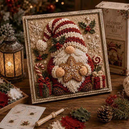 🎁🎅3D Christmas Fabric Poke Art Kit