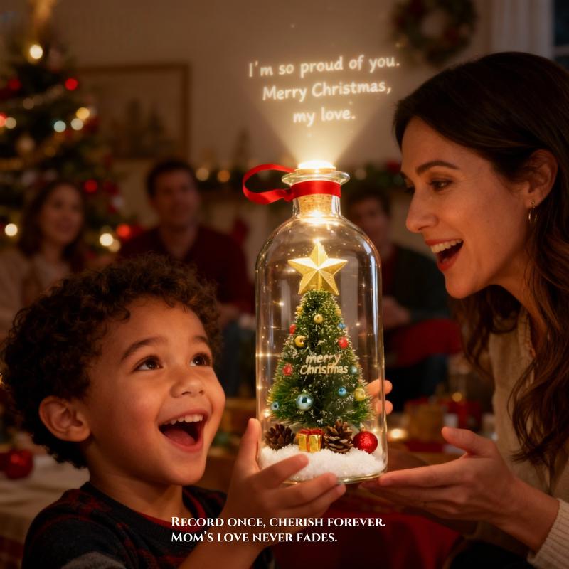 🔥Limited Time 50% Off🎄 8" Recordable Christmas Tree Message In A Bottle