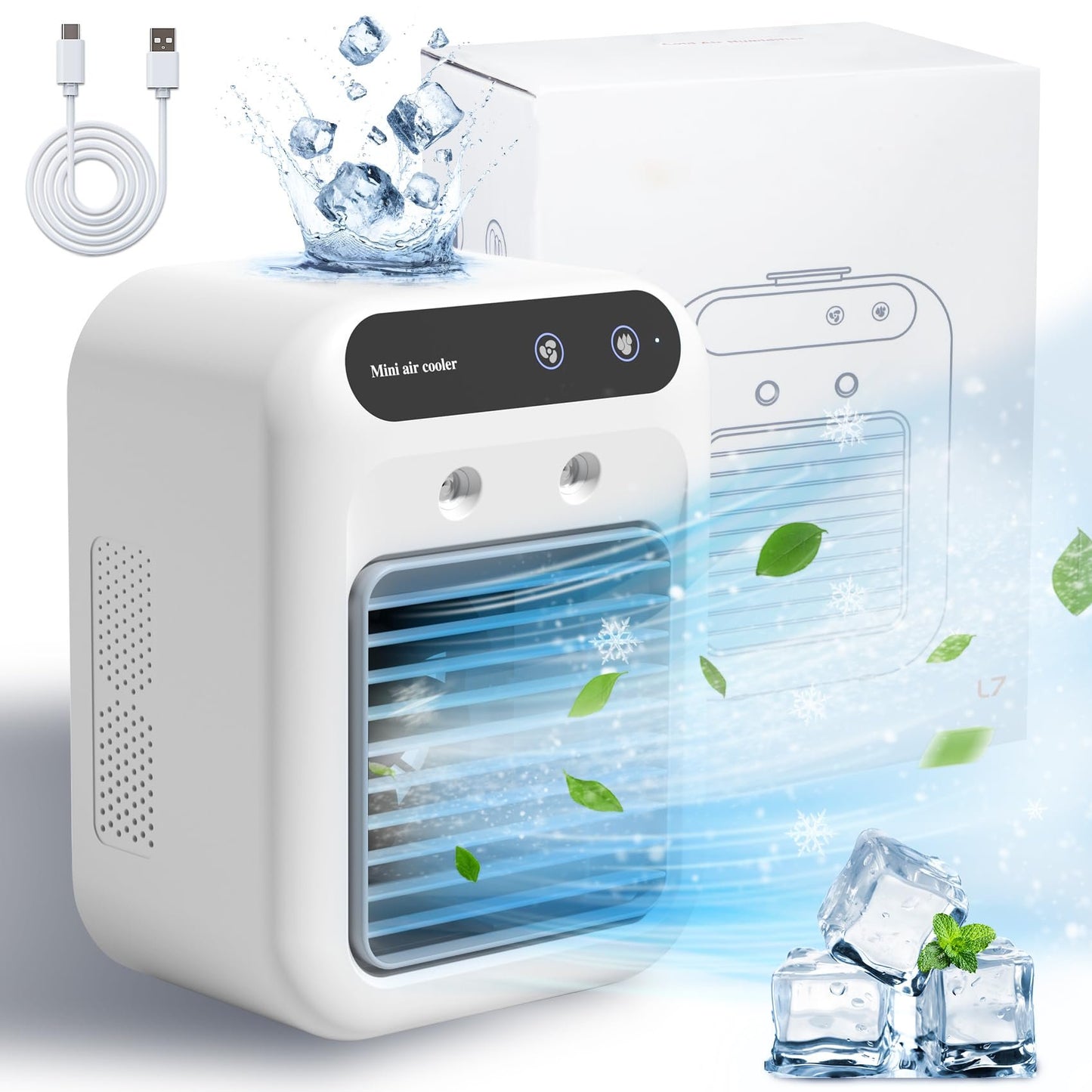 ❄️ 2-in-1 Cooling & Mist Mini Personal Air Cooler
