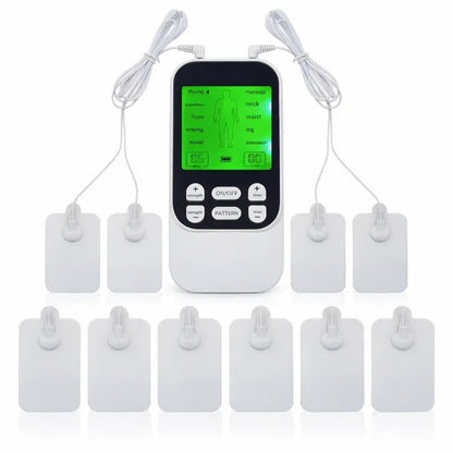 💪Rechargeable Muscle Stimulator Massager, 10 Modes 30 Intensity Levels TENS Unit with 10 Pads, Dual Channel Portable Pain Relief Device for Neck Body Recovery