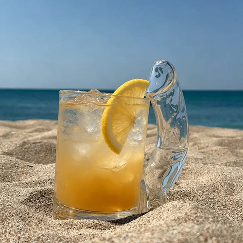 FUN D-CUP SHAPED GLASS COCKTAIL GLASS