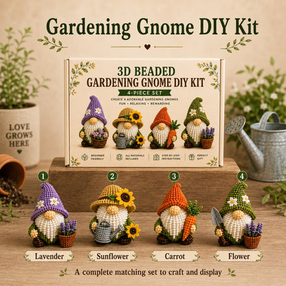 3D Beaded Gnome DIY Kit Collection