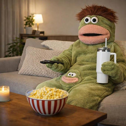 🔥Limited Time 50% Off✨2026 Silly Onesie, Funny Green Monster Hooded Fleece Onesie Pajamas