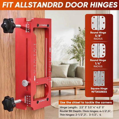 🔥HOT SALE🔥Adjustable Door Hinge Mortise Jig Kit