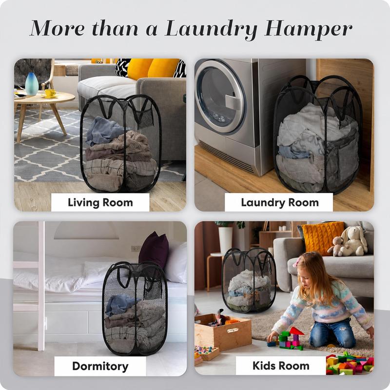 🔥Buy 1 Get 1 Free🧺Foldable Pop‑Up Mesh Laundry Basket｜Large Capacity & Space‑Saving