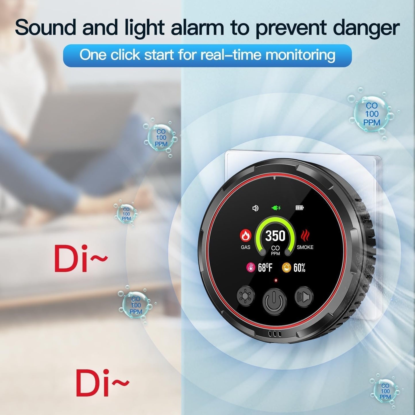 ✨Big Discount Up to 49%🔥Prevent Hidden Dangers: Multi-Function Carbon Monoxide & Smoke Detector for Every Room