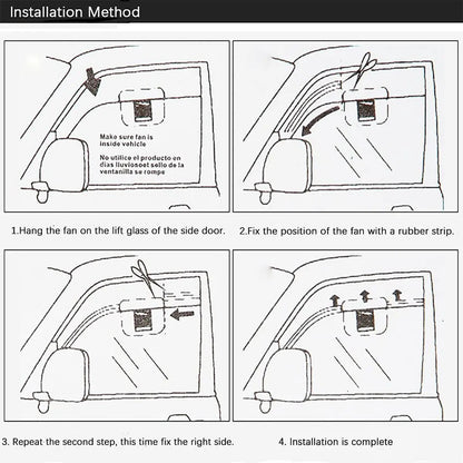 Dual Outlet Solar Car Vent Fan Auto Air Circulation Cooling Exhaust Fan For Vehicle