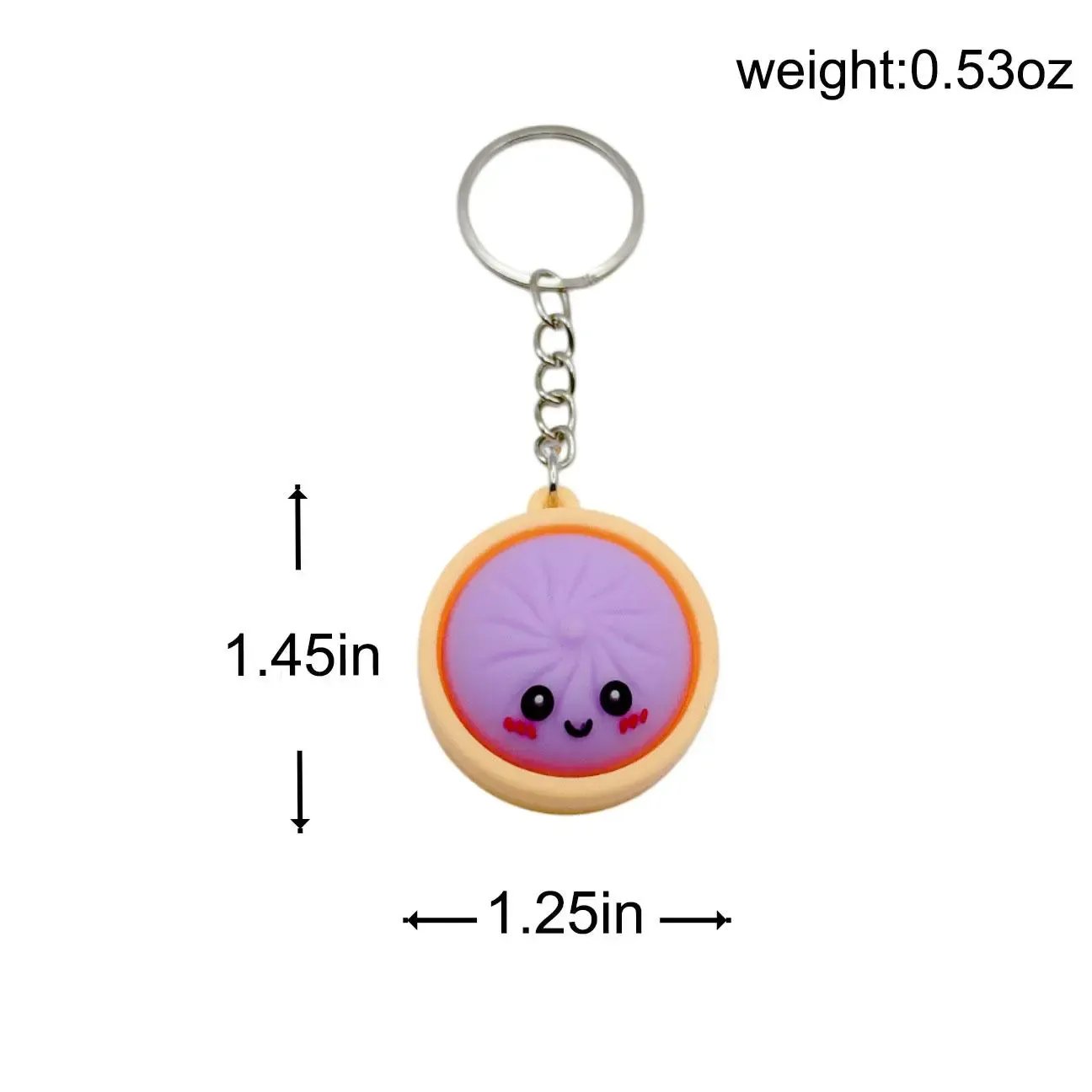 2026 Hot Sale🎀 Cute Dumpling Pressable Fidget Keychain – Adorable Stress Relief Charm