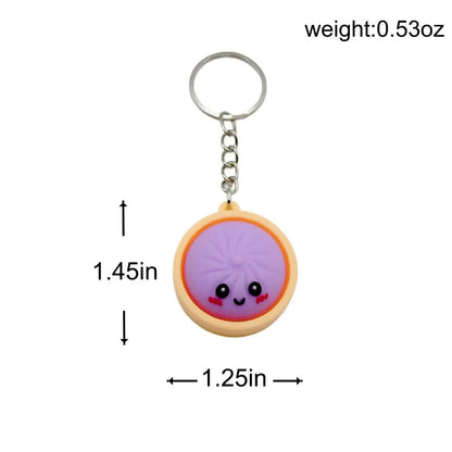 2026 Hot Sale🎀 Cute Dumpling Pressable Fidget Keychain – Adorable Stress Relief Charm