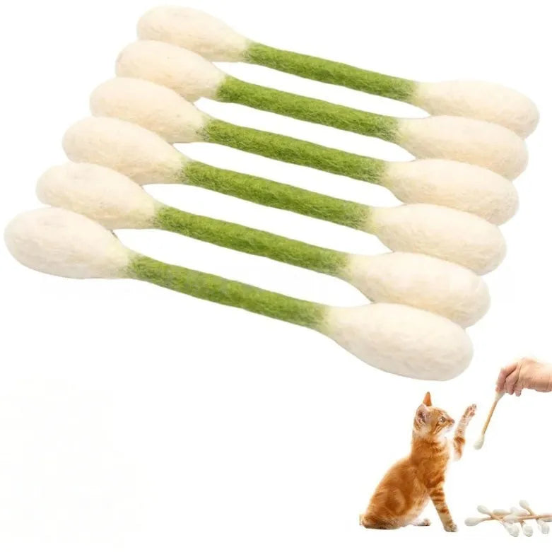 ❤️For happy, healthy, and active indoor cats🐱6 Pcs Swabs Large Size Cat Toys with Catnip