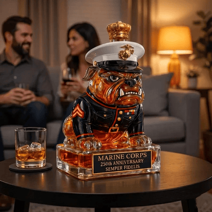 🇺🇸 Marine Corps Devil Dog 250th Anniversary Whiskey Bottle