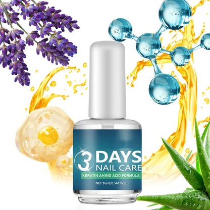 💝LAST DAY 49% OFF💝3 Days Nail Care - Keratin Amino Acid Formula, Suitable for Soft and Fragile Nails