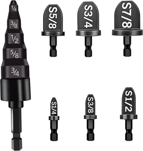 🔧 7PCS Copper Tube Swaging Drill Bit Set | HVAC Air Conditioning Pipe Expander Kit
