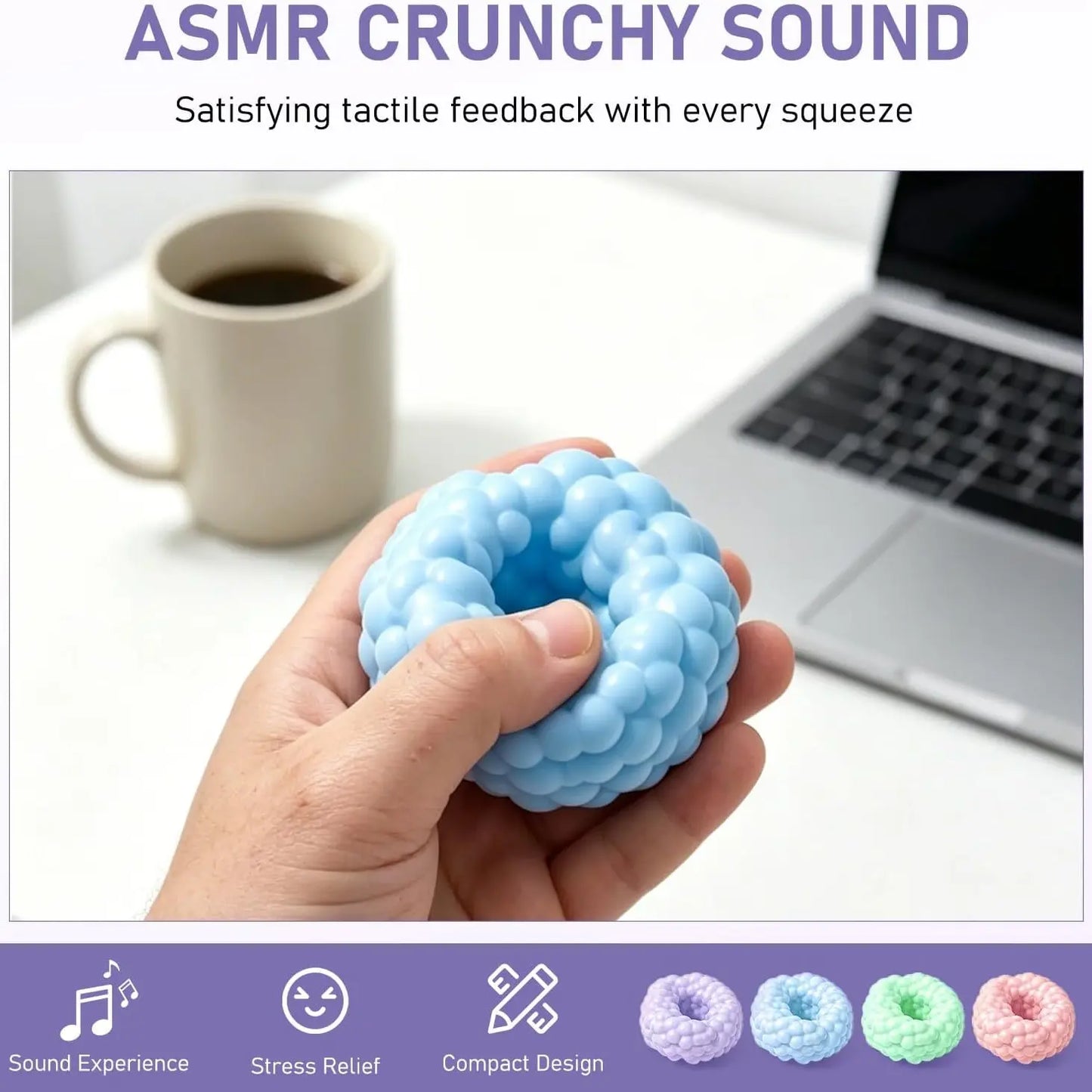 Crunchy Stress Balls, Soft Squishy Squeeze Balls for Kids & Adults ✅