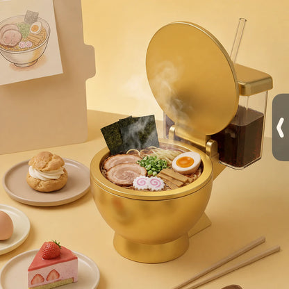 Novelty Toilet Shaped Ramen Bowl