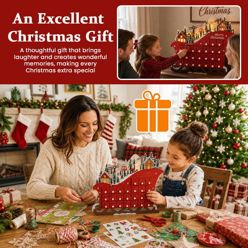 🎄 24-Week & 24-Day Christmas Countdown Surprise Sled 🎁