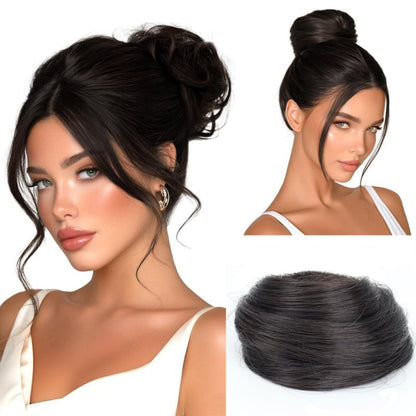Cropped hair wig hair tie — —✨ Ideal for Everyday Wear, Scrunchie Base