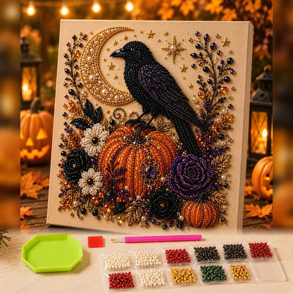 💥 Last Day 49% OFF – 👻✨ Halloween Pearl Art DIY Kit – Turn Tiny Pearls into Spooky-Cute Magic