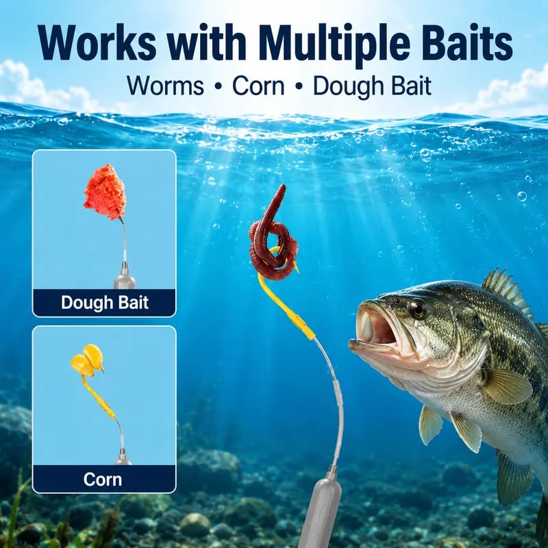 🎣 Pre-Tied Off Bottom Fishing Rig | Anti-Snag Floating Bottom Hook Leaders
