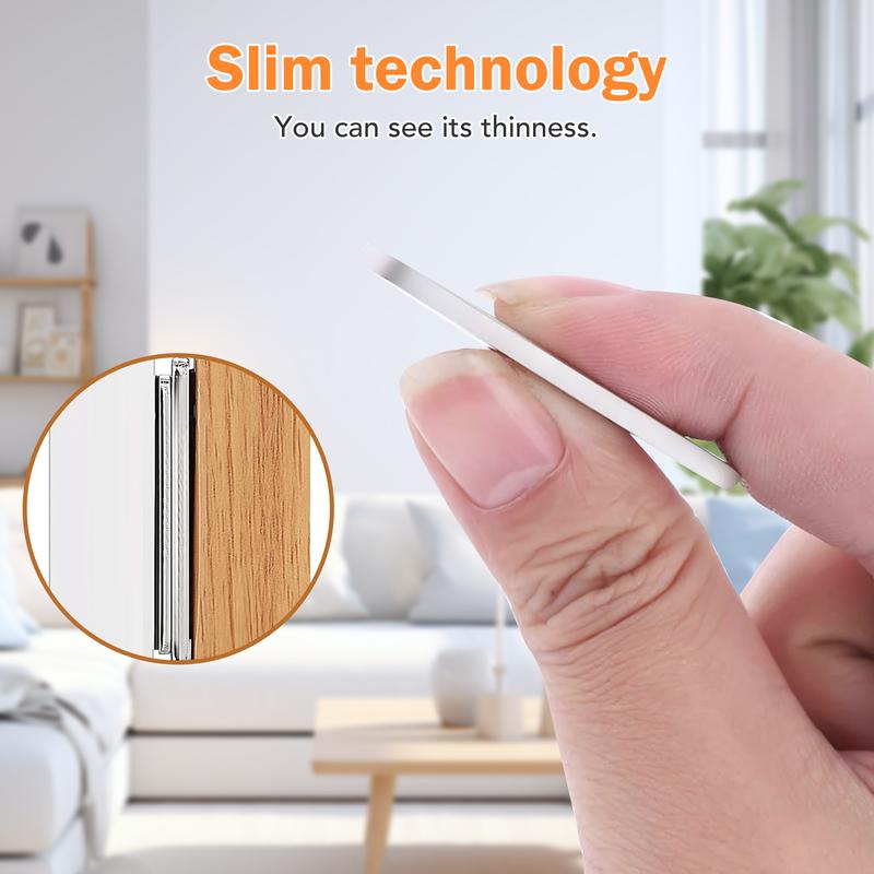 16 Pair Counts Cupboard Magnetic Catch without Punching, 3-Step Stick-On Install - No Tools Needed