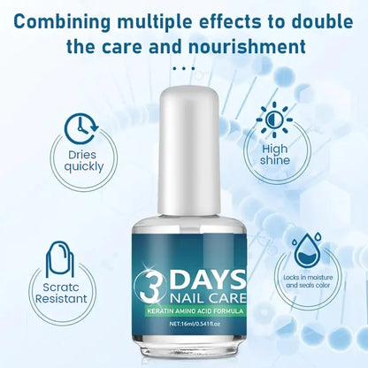 💝LAST DAY 49% OFF💝3 Days Nail Care - Keratin Amino Acid Formula, Suitable for Soft and Fragile Nails