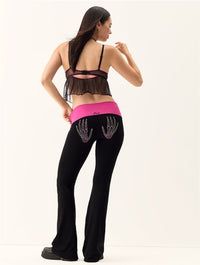 Skeleton Foldover Leggings