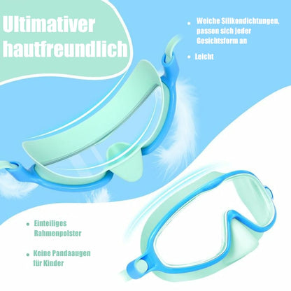 HD Large Frame Kids Swimming Goggles, Waterproof & Anti-Fog