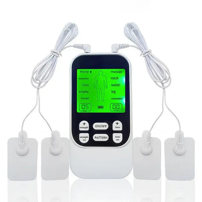 💪Rechargeable Muscle Stimulator Massager, 10 Modes 30 Intensity Levels TENS Unit with 10 Pads, Dual Channel Portable Pain Relief Device for Neck Body Recovery
