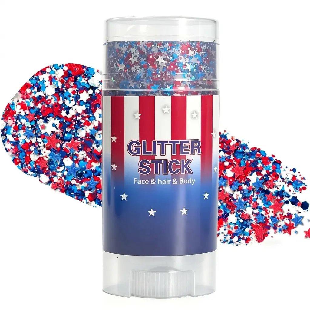 🔥4th of July Glitter Stick – Red, White & Blue Sparkle